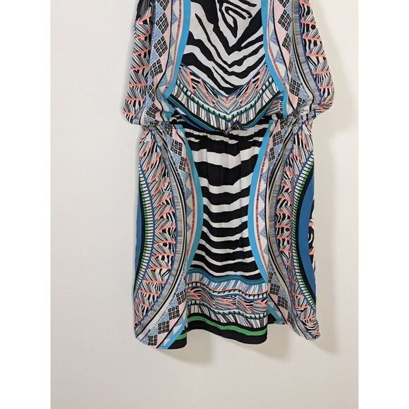Express Women's Animal Geometric Maximalist Patterned Dress - Size M - Picture 3 of 6